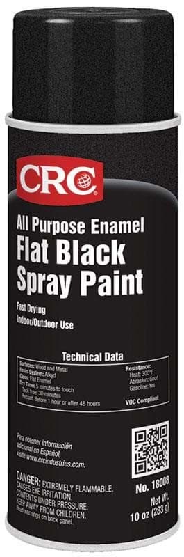 Picture of All Purpose Enamel Spray Paint-Flat Black, 10 Wt Oz