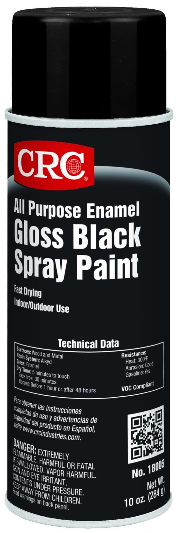 Picture of All Purpose Enamel Spray Paint-Gloss Black, 10 Wt Oz