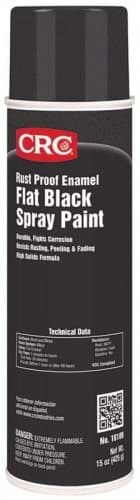 Picture of Rust Proof Enamel Spray Paint-Flat Black, 15 Wt Oz