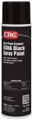 Picture of Rust Proof Enamel Spray Paint-OSHA Black, 15 Wt Oz