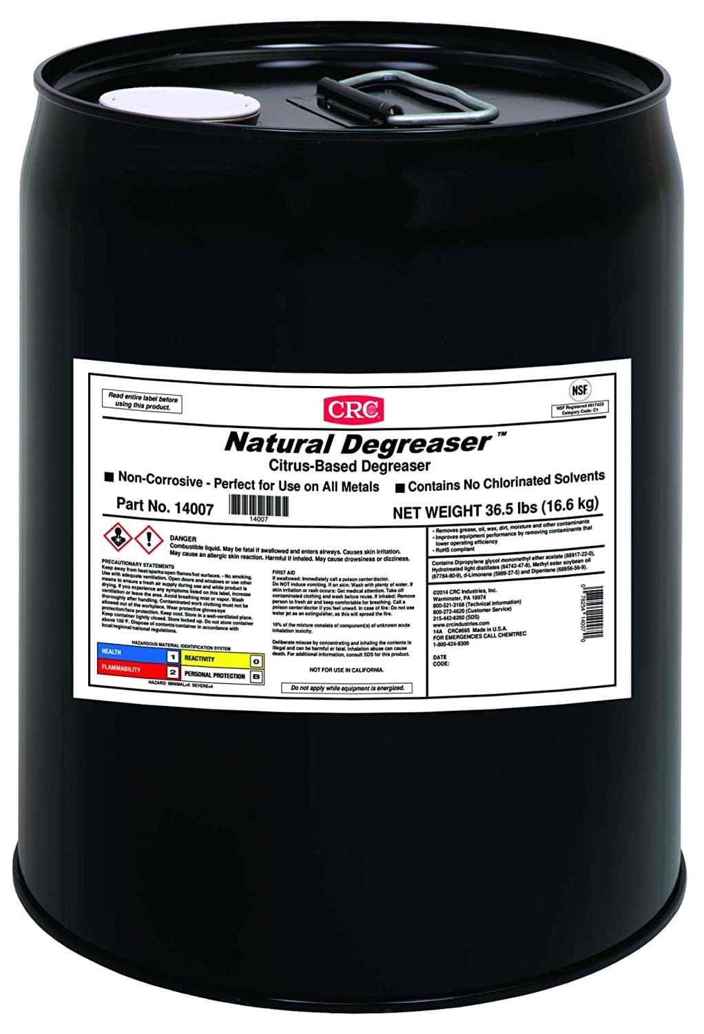Picture of Natural Degreaser Citrus-Based Degreaser, 5 Gal