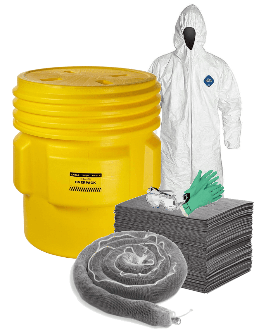 Picture of Spill Kit, Oil and Water, 65 Gallon w/ PPE for Two People