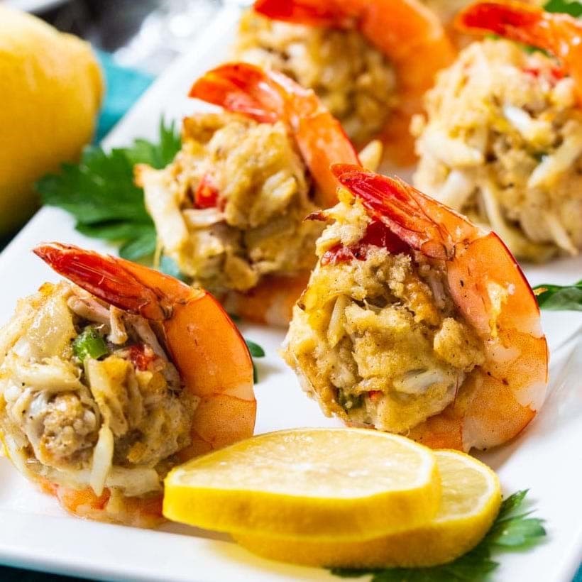 Picture of Fresh Gulf Shrimp Stuffed with Lump Crab Meat (8 Pieces)