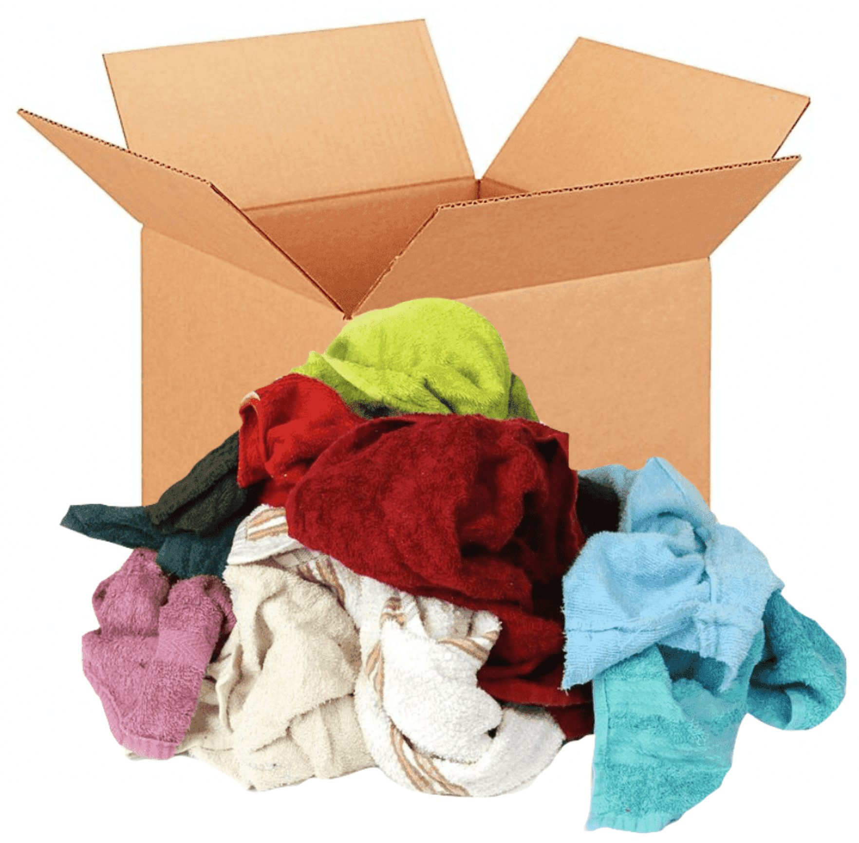 Picture of Recycled Color T-Shirt Box Rags - 25 pound